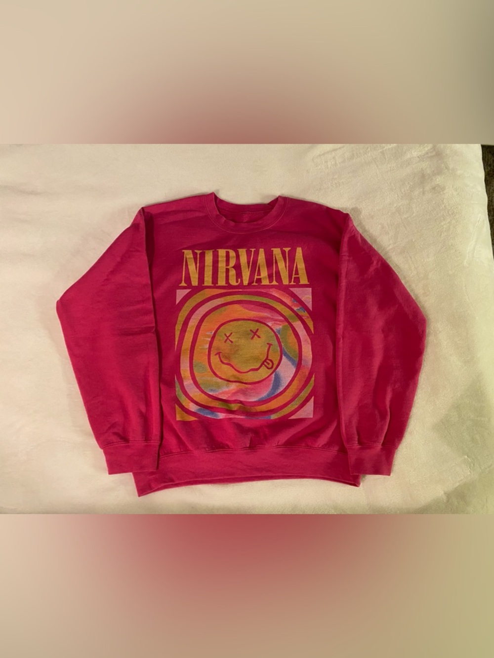 Gildan Pink Nirvana Graphic Sweatshirt